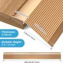 Raytano 2Pack 36in Aluminum Floor Transition Strip for Threshold Height 0.4-1.6", Metal Reducer Moulding Door Threshold for Tile Wood Carpet Laminate Vinyl Flooring, Size 36"×4"×0.35"(Gold,2pcs)