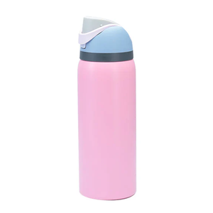 FreeSip Insulated Stainless Steel Water Bottle with Straw, BPA-Free Sports Water Bottle, Great for Travel, 24 Oz, Denim