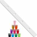 Ziliny 4 Person Ski Board 57'' x 3.9'', 50 Plastic Glasses, White