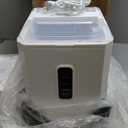 Ice Makers Countertop, 26Lbs/24H, 9 Ice Cubes Release in 6 Mins, 2 Sizes of Bullet Ice Machine, Self-Cleaning Portable Ice Maker with Ice Scoop and Basket for Home Kitchen Office Bar RV, White