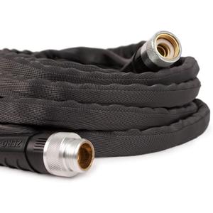 Garden Hose Non-Expandable 5/8 Inch Diameter 100 Foot Length Without Sprayer Gray Woven Fiber Jacket 600 PSI Burst Rated