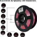 PLA Rainbow Silk Filament,Multi Color,Net Weight 1kg(2.2lbs) Accuracy +/-0.05mm
