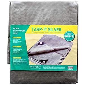 8 ft X 10 ft Waterproof Multi Purpose Water Proof Silver Tarp Poly Cover for Roof Car Heavy Duty