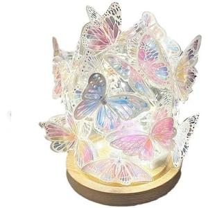 Butterfly ambiance Lamp, Bedside Decorative Small Table lamp, DIY Butterfly Lamp, Battery Powered Night Light, Gift for Daughter's Mother