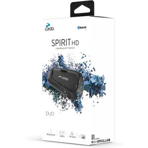 Cardo Spirit HD Motorcycle Bluetooth Communication Headset - Black, Single Pack