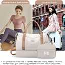 Weekender Bags for Women,Personal Item Travel Bag with Shoes Compartment,Overnight Travel Duffel Bag with Toiletry Bag