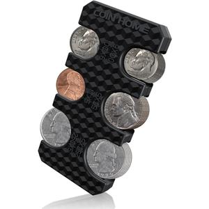 Ninonly Coin Holder for Car, Silicone Coin Organizer Change Holder for Car, Portable Storage 32 Coins Include Penny, Nickel, Dime and Quarter