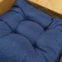 Wicker Chair Cushions, Waterproof Outdoor Loveseat Cushions for Patio Furniture, 3 Pieces Wicker Furniture Cushions, 1 Loveseat and 2 U-Shaped Cushions, Blue