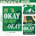 3 x 9 Pcs 17 x 22'' Large Green Mental Health Awareness Posters for Classroom Decoration Items Psychology Educational Therapy Bulletin Board Wall Mental Health Ribbon Decor for School Office Supply