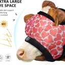 Harrison Howard Cattle Livestock Fly Mask Breathable Mesh Padded Edging with Fun Patterns Large Spacing Forelock Opening Design Adjustable Fit for Cattle Heart