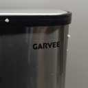 Garvee 13.2 gal / 50 L Stainless Steel Trash Can with Lid, Large Garbage Can for Kitchen, Rustproof Step-on Kitchen Metal Trash Bin with Liner Rim, Rear Handle, Soft Close Plastic Lid, Silver