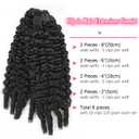 18 inch Burmese Curly Clip ins For Black Women Real Human Hair #1B Natural Color Burmese Curly Clip in Hair Extensions Brazilian Virgin Clip on Hair Daily Wear Easy to Style