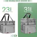 MIYCOO Cooler Bag Double Deck - 60 Can Leakproof Insulated Portable Soft Lunch Cooler, Extra Large Expandable Ice Chest Cooler for Beach, Picnic, Camping, Shopping