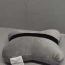 SQUISHY DELUXE Microbead Bone Shaped Comfy Lumbar Pillow, 12 X 9 inches (Grey)