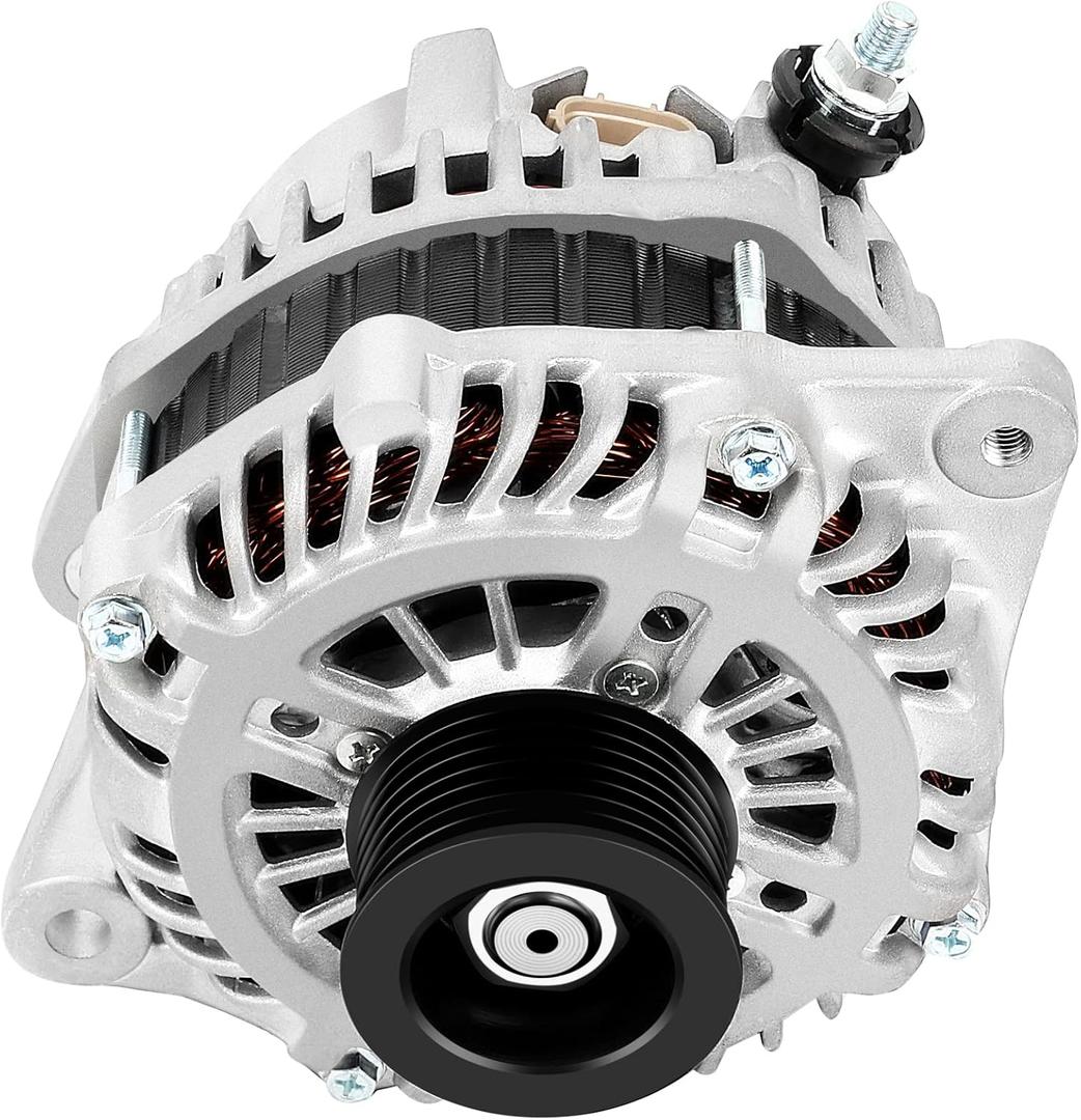 V6 3.5L SCITOO 11341 Alternator Fit for Nissan for Altima 2007-2010, for Nissan for Maxima 2009-2010, for Nissan for Murano 2009-2014, for Nissan for Quest 2011-2017 12V 130A 7-Groove Pulley 11557