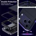 harusaki   iPhone 17 Pro Max Wallet Case with Hidden Card Slot - Wireless Charging Compatible iPhone 17 Pro Max Case with Card Holder for Men and Women (Black)