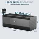 68 Gallon Reptile Enclosure, 48"x18"x18" Reptile Tank, Bearded Dragon Tank