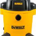 DEWALT 12 Gallon Poly Wet/Dry Vac, 5.5 HP Shop Vacuum Wet Vacuum Cleaner for Workshop, Jobsite, Commericial Area, Large Pick-Up Capacity, Yellow,DXV12P