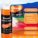 36 Colors Acrylic Paint Set, Yeeart Acrylic Paint, 2oz Bottles, Rich Pigmented Canvas Paint with Extra Metallic Color, Professional Craft Paint Kit, Premium Non-toxic Paints for Artists, Acrylic Paint Set for Adults, Art Supplies for Canvas Painting Rocks Wood Ceramic Model with 10 Brushes & Palette