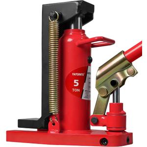 Toe Jack, 2.5-Ton Claw & 5-Ton Saddle, 2-in-1 Hydraulic Bottle Jack for Top and Low-Profile Lifting, with Connectable Handle for Auto Repair, Farm, Home