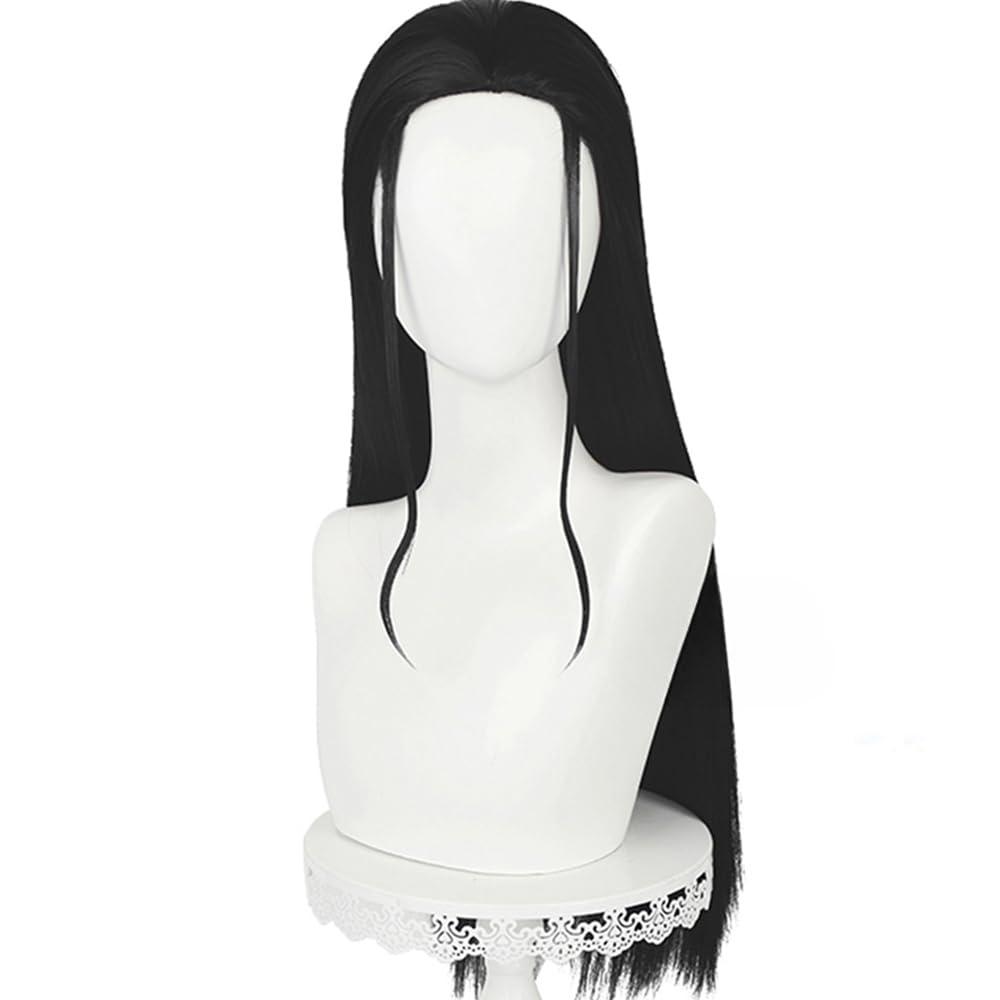 Black long hair Straight wig Full hair cos anime show simulation wigs 28inch