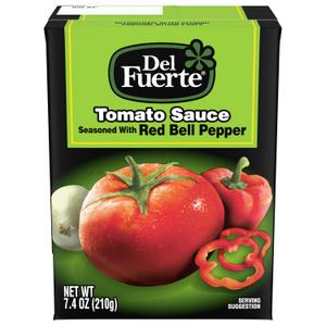 DEL FUERTE Tomato Sauce Seasoned with Red Bell Pepper 7.4 Ounce, 24-Pack (EXP 05/31/26)