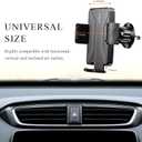KVAEY Car Phone Holder Mount, Durable Anti-Slip Car Cellphone Holder with a Metal Hook, 360 Rotatation Elasticity Adjustment Car Cellphone Holder, Universal Car Accessories (Black)
