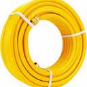 70ft 3/4'' Gas Line CSST Flexible Stainless Steel Tubing Pipe Anti-Cracking Used for Natural Gas Propane Equipment with 2 Male Fittings