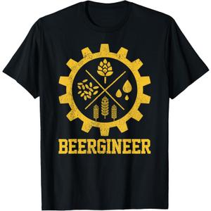 Beergineer Homebrew Home Brewing Craft Beer Brewer Gift T-Shirt, L