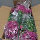 Yastouay Artificial Flowers for Outdoors, 26 Bundles Fake Outdoor Flowers, UV Resistant Artificial Plants & Flowers for Decoration, Fuchsia Realistic Morning Glory for Outdoor Porch Garden Decoration