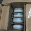 Stoneware Dinnerware Set for 4, 12-Piece Ceramic Plates & Bowls