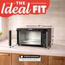 Gourmia French Door Air Fryer 25 Qt Large Capacity Convection Oven, Fryforce 360, Digital Display with 17 Cooking Presets, Bake, Toast, Roast, Dehydrate, Fits 12 Pizza