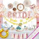 75PCS Bridal Shower Decorations Set, Bachelorette Party Supplies with Bride to Be Banner, Balloons, Foil Ring, Love Sign, Confetti, Rose Gold Wedding Decor (75PCS – Rose Gold Bridal Shower Set)