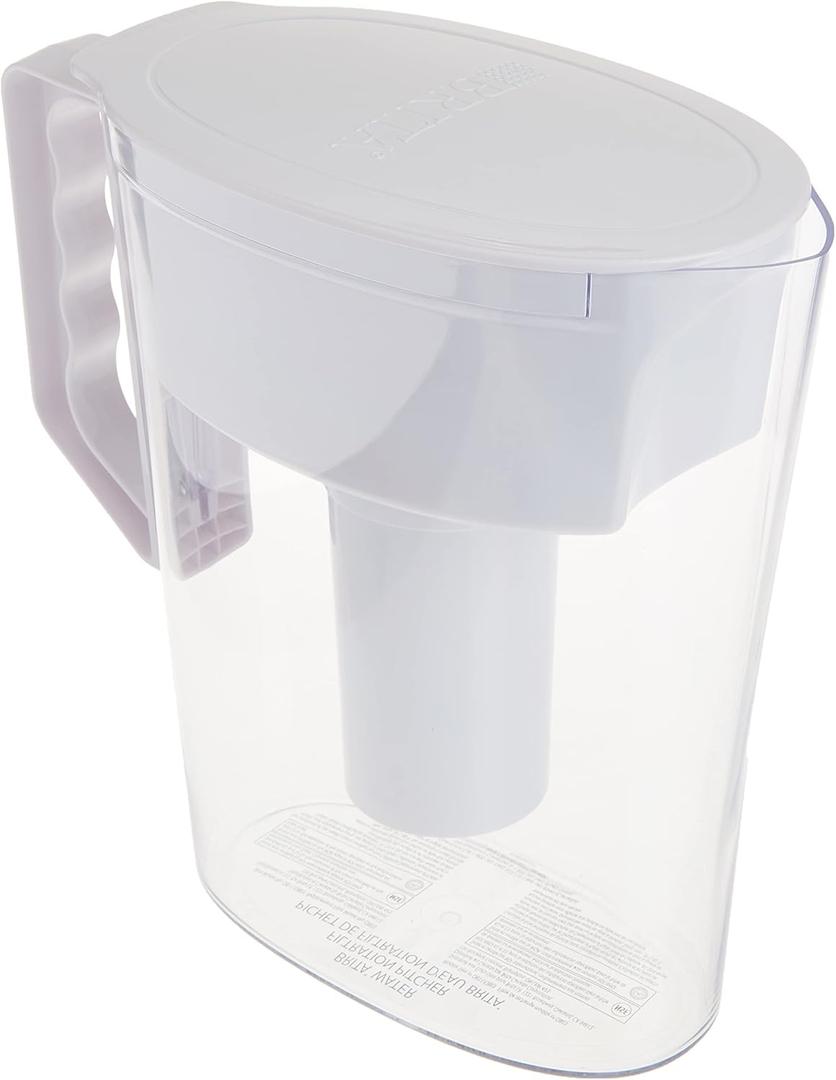 Brita Slim Water Pitcher with 1 Filter, White, 5 Cup
