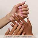 BTArtboxnails XCOATTIPS Bare 5-Shades Nude Press on Nails - 4-Week Wear Short Almond Press on Nails, Easy to Apply, Soak Off, Salon Quality Value at Home, 16 Sizes - 160 Fake Nails