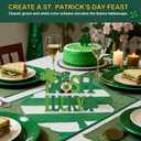 St Patrick's Day Table Decorations 2 Pcs Wooden Shamrock Gnome Lucky Sign Centerpieces for Table Tiered Tray Decor, Green Irish Leprechaun Themed Decor for Saint Patty's Party Home Farmhouse