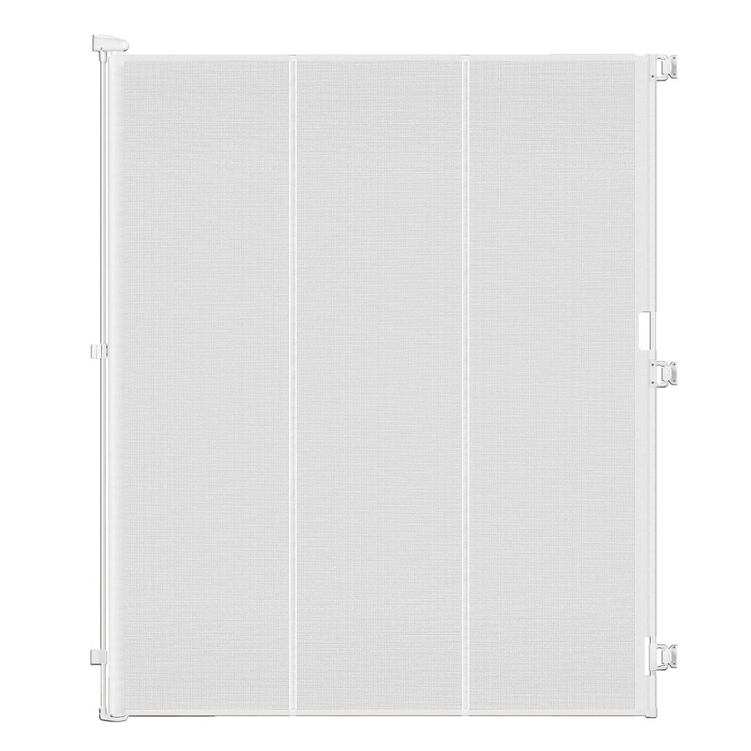 Reinforced 72" Extra Tall Pet Gate for Cat, Dog, Puppy & Baby, Jump-Resistant & Prevent Crawling Underneath Retractable Baby Gates, Fits 0-55" Width Safety Mesh Dog Gate, 6 Foot Extra Tall Cat Gate