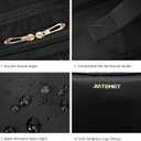 Tools Travel Bag for carrying hair dryer curling iron comb multi-layer hair accessories and tools with Dry Wet Depart Toiletries Travel Organizer (Black)