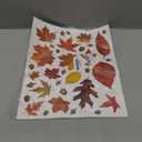 CCINEE 216pcs Maple Window Clings 6 Sheets Fall Leaves Assorted Maple Oak Leaves Acorns Window Stickers for Autumn Thanksgiving Halloween Seasonal Holiday Glass Window Decorations