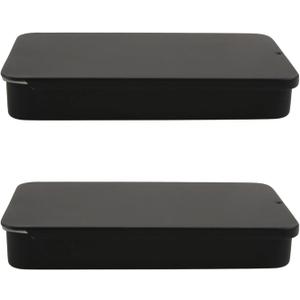 2Pcs Push-pull Small Metal Boxes with Lid,4.33x2.56x0.63inch / 11x6.5x1.6cm Empty Case for Jewelry,Makeup,Pill,Candy and Craft(Black)