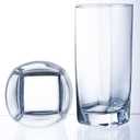 Le'raze Collins Everyday Drinking Glasses Set of 16 Drinkware Kitchen Glasses for Cocktail, Iced Coffee, Beer, Ice Tea, Wine, Whiskey, Water, 8 Tall Highball Glass Cups & 8 Short Old Fashioned.