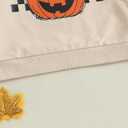 Toddler Baby Boy Halloween Outfit Pumpkin Ghost Print Crew Neck Sweatshirt Long Sleeve Fall Winter Pullover Tops (Beige)