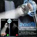 FEELSO Filtered Shower Head with Handheld, High Pressure 4 Spray Showerhead with Filters & Upgraded Anti-clog Nozzles for Hard Water -Remove Chlorine, Reduce Dry Itchy Skin -ON/OFF Switch for Pet Bath