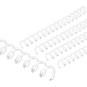 PATIKIL 8mm(5/16") Plastic Spiral Binding Coils, 100 Pcs Binding Spirals 40 Sheet Capacity 3:1 Pitch Binding Spirals for Binding Paper Sheets, Transparent