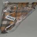 Vivifying Thanksgiving Dog Bandana, 2 Pack Fall Halloween Classic Plaid Dog Scarf with Tassels Edges, Funny Pet Apparel & Accessories Costume for Photo Prop, and Party Decor (Large, Yellow&Orange)