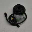 Garden Hose 25 FT, NON-EXPANDABLE Heavy-Duty Flexible & Lightweight Water Hose with 10-Function Nozzle, No-Kink Design, Leak-Proof Super Fabric, Solid Fittings for Lawn, Car, RV, Outdoor (BlackGreen)