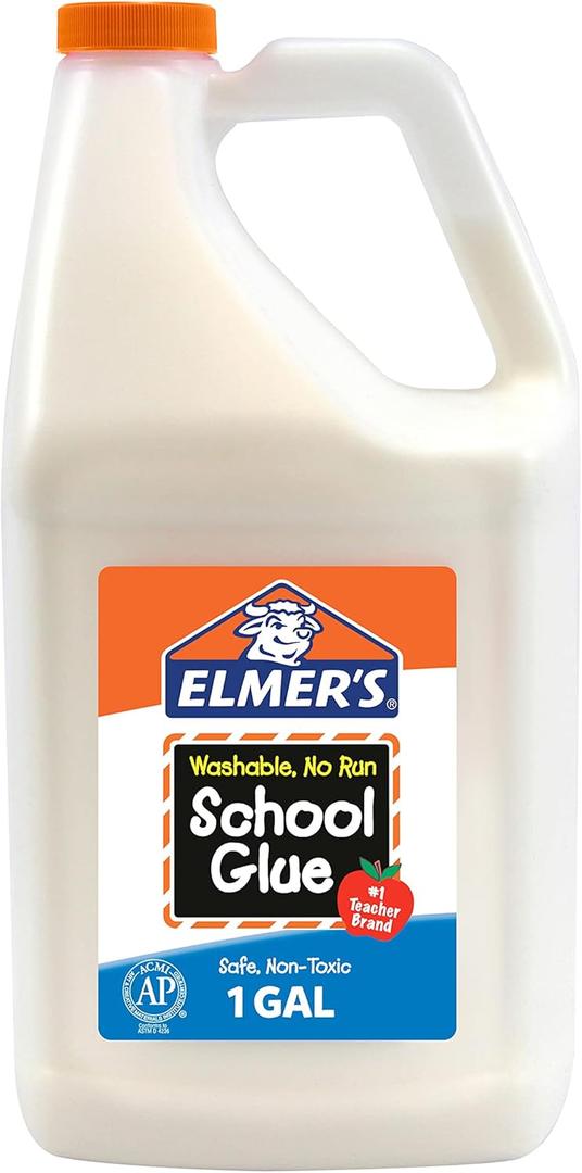 Elmer's Liquid School Glue, Washable, 1 Gallon, 1 Count - Great for Making Slime