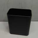 TrashAid Small Bathroom Trash Can, 2.1 Gallon Black Bathroom Garbage Can, Stainless Steel Waste Basket for Office, Under Desk, Bedroom, Rv, Matte Black