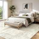 9x12 Area Rugs for Living Room Large Washable Beige Carpets for Bedroom