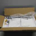 WOPITUES Floating Shelves for Wall with Cube Shelf, Wall Shelves with Metal Rail for Decor, Bathroom Organizers and Storage, Over Toilet Shelves for Bathroom, Toilet Paper-White (15.7 inch)